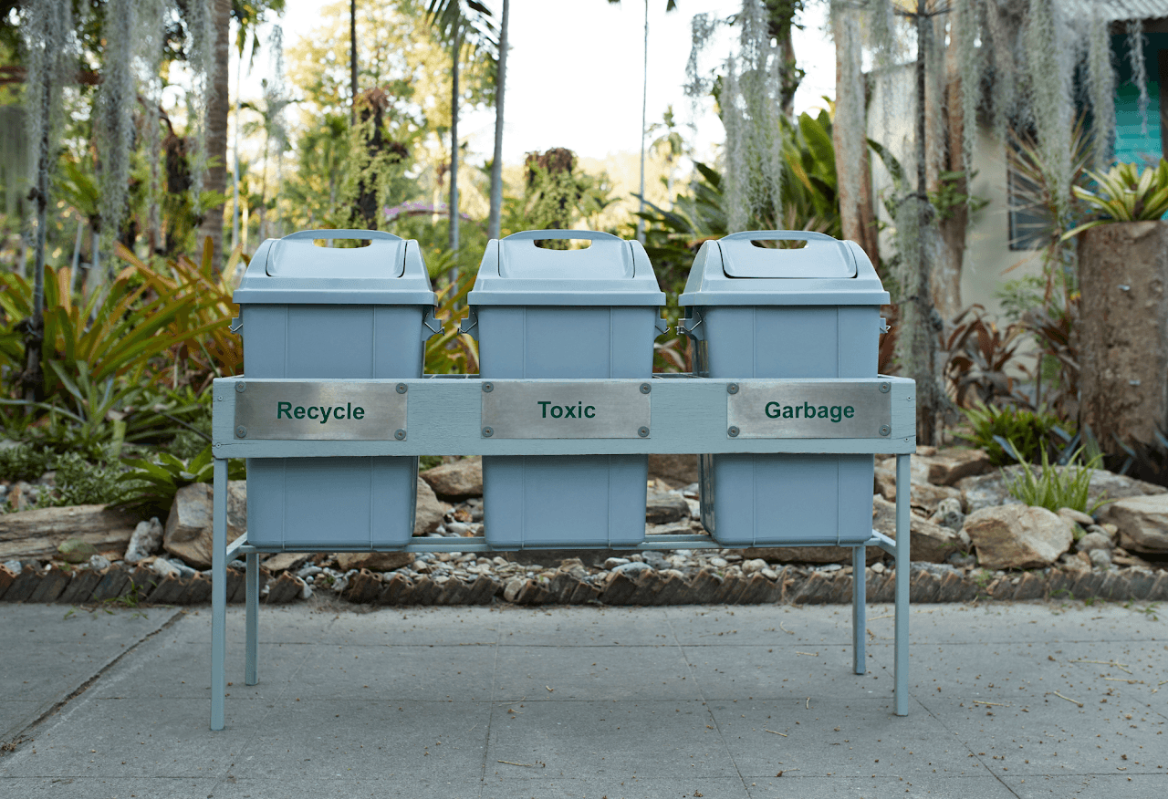 Waste sorting bins